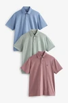 Next Poloshirt Poloshirts aus Jersey im 3er-Pack 