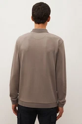 Next Langarm-Poloshirt (1-St) Braun/Grau/Beige