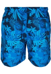 URBAN CLASSICS Badeshorts PatternSwim Shorts Blau/Hellblau/Dunkelblau