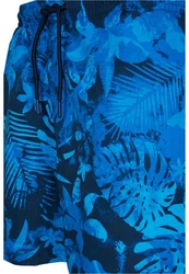 URBAN CLASSICS Badeshorts PatternSwim Shorts Blau/Hellblau/Dunkelblau