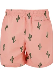 URBAN CLASSICS Badeshorts PatternSwim Shorts Rosa
