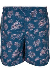 URBAN CLASSICS Badeshorts PatternSwim Shorts Blau/Dunkelblau