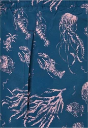 URBAN CLASSICS Badeshorts PatternSwim Shorts Blau/Dunkelblau