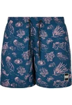 URBAN CLASSICS Badeshorts PatternSwim Shorts Blau/Dunkelblau