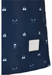 URBAN CLASSICS Badeshorts PatternSwim Shorts Dunkelblau/Blau
