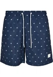 URBAN CLASSICS Badeshorts PatternSwim Shorts Dunkelblau/Blau
