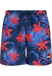 URBAN CLASSICS Badeshorts PatternSwim Shorts blau/rot (TB2679)