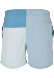 URBAN CLASSICS Badeshorts Urban Classics Herren 3 Block Swim Shorts Hellblau/Blau/Grau