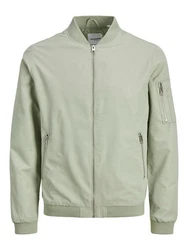 Jack & Jones Leichte Bomber Jacke College Übergangs Blouson JJERUSH Khaki/Dunkelgrün/Grün/Hellgrün