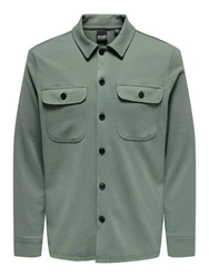 ONLY & SONS Langarmhemd New Kodyl ONSNEWKODYL OVERSHIRT SWEAT NOOS Dunkelgrün/Grün/Hellgrün