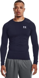 Under Armour HeatGear Armour Comp LS Langarmshirt Dunkelblau/Grau/Dunkelgrau