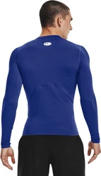 Under Armour HeatGear Armour Comp LS Langarmshirt Blau/Dunkelblau/Schwarz