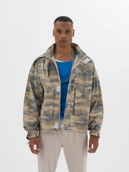 OSSY HOMER Jeansjacke Beige/Blau/Khaki