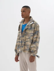 OSSY HOMER Jeansjacke Beige/Blau/Khaki