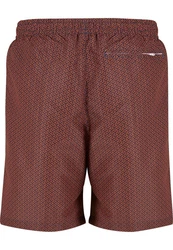 URBAN CLASSICS Badeshorts PatternSwim Shorts Braun/Orange/Dunkelrot/Bordeaux