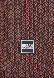 URBAN CLASSICS Badeshorts PatternSwim Shorts Braun/Orange/Dunkelrot/Bordeaux