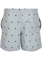 URBAN CLASSICS Badeshorts Embroidery Swim Shorts Grau/Blau/Hellblau