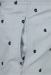 URBAN CLASSICS Badeshorts Embroidery Swim Shorts Grau/Blau/Hellblau