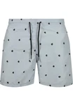 URBAN CLASSICS Badeshorts Embroidery Swim Shorts Grau/Blau/Hellblau