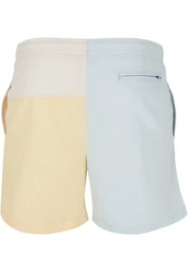 URBAN CLASSICS Badeshorts Urban Classics Herren 3 Block Swim Shorts Beige/Mischfarben/Creme/Hellblau/Weiß/Grau