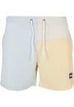 URBAN CLASSICS Badeshorts Urban Classics Herren 3 Block Swim Shorts Beige/Mischfarben/Creme/Hellblau/Weiß/Grau