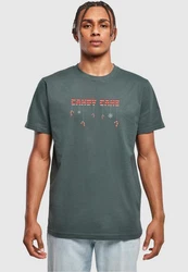 Merchcode T-Shirt Round Neck Grau/Dunkelgrün