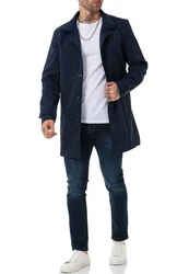 RedBridge Trenchcoat Herren Mantel Jacke Navy/Blaue