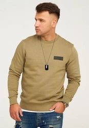 Jack & Jones Sweatshirt POPS SWEAT CREW NECK Dunkelgrün/Khaki/Beige