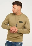 Jack & Jones Sweatshirt POPS SWEAT CREW NECK Dunkelgrün/Khaki/Beige