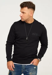 Jack & Jones Sweatshirt POPS SWEAT CREW NECK Schwarz