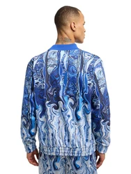 CARLO COLUCCI Sweatshirt Dematte Hellblau/Blau