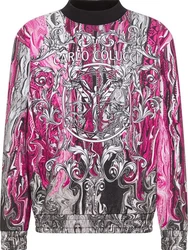 CARLO COLUCCI Sweatshirt Dematte Lila/Schwarz/Hellblau/Rosa/Orange