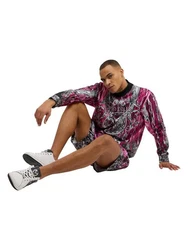 CARLO COLUCCI Sweatshirt Dematte Lila/Schwarz/Hellblau/Rosa/Orange
