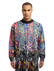 CARLO COLUCCI Sweatshirt Dematte Mischfarben/Orange/Grau/Lila/Gelb/Grün