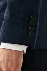 Next Sakko Slim Fit Dunkelblau/Hellblau