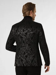 Finshley & Harding London Sakko Brixdon Schwarz/Bordeaux/Dunkelrot