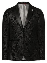 Finshley & Harding London Sakko Brixdon Schwarz/Bordeaux/Dunkelrot