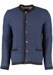 OS-Trachten Strickjacke Fudei Hellblau/Dunkelblau/Blau