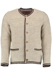 OS-Trachten Strickjacke Fudei Beige/Braun/Khaki/Dunkelrot