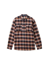 TOM TAILOR Hemd nachtblau/grau/orange/offwhite
