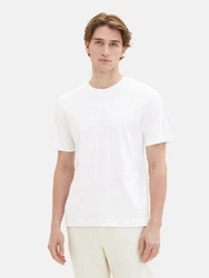 TOM TAILOR T-Shirt Basic T-Shirt (2-tlg) (6358) Weiß