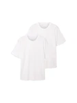 TOM TAILOR T-Shirt Basic T-Shirt (2-tlg) (6358) Weiß