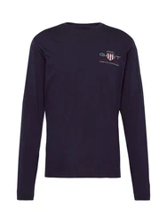Gant Herren Langarmshirt - REGULAR MEDIUM ARCHIVE SHIELD navy/silbergrau/rot/wei