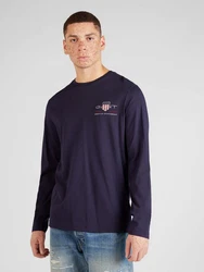 Gant Herren Langarmshirt - REGULAR MEDIUM ARCHIVE SHIELD navy/silbergrau/rot/wei