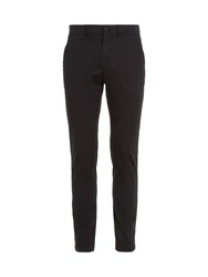 Calvin Klein Chinohose SATEEN STRETCH SLIM CHINO Schwarz/Khaki