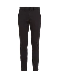 Calvin Klein Chinohose SATEEN STRETCH SLIM CHINO Schwarz/Khaki