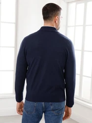 Sieh an! Strickjacke Hellblau/Dunkelblau/Blau/Grau