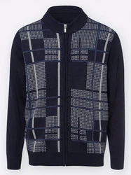 Sieh an! Strickjacke Hellblau/Dunkelblau/Blau/Grau