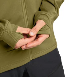 Haglöfs Betula Hood Langarmshirt Dunkelgrün/Khaki/Braun