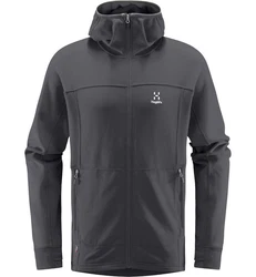 Haglöfs Betula Hood Langarmshirt Dunkelgrau/Grau